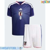 Camisa de time de futebol Japão Takumi Minamino #8 Replicas 1º Equipamento Infantil Mundo 2026 Manga Curta (+ Calças curtas)